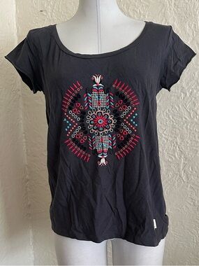 Odd Molly Gray Embroidered T-Shirt